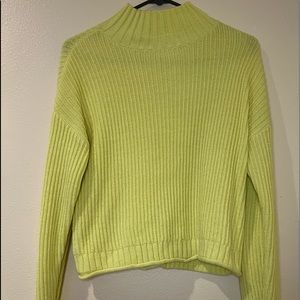 Neon Green turtleneck sweater!